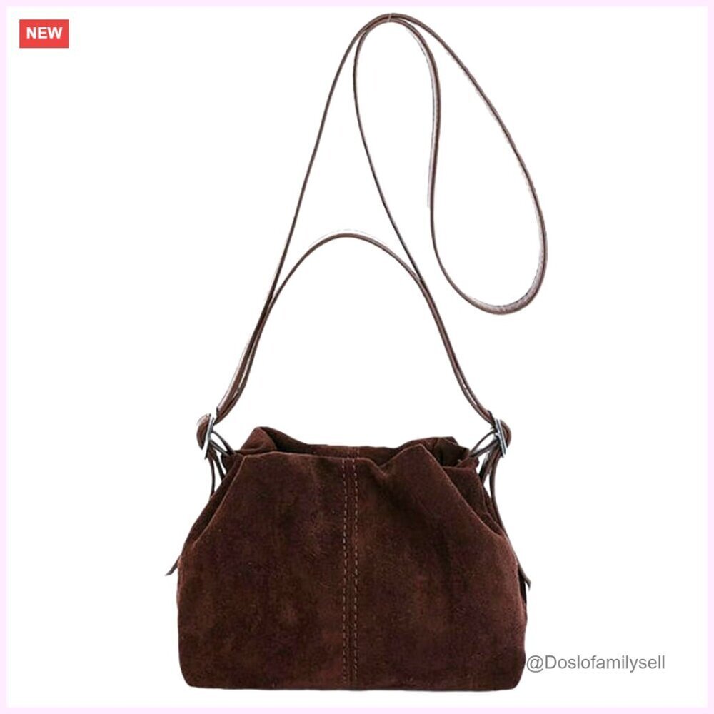 Mini Suede Tote Bag Shoulder Crossbody Purse Lightweight Hobo Handbag